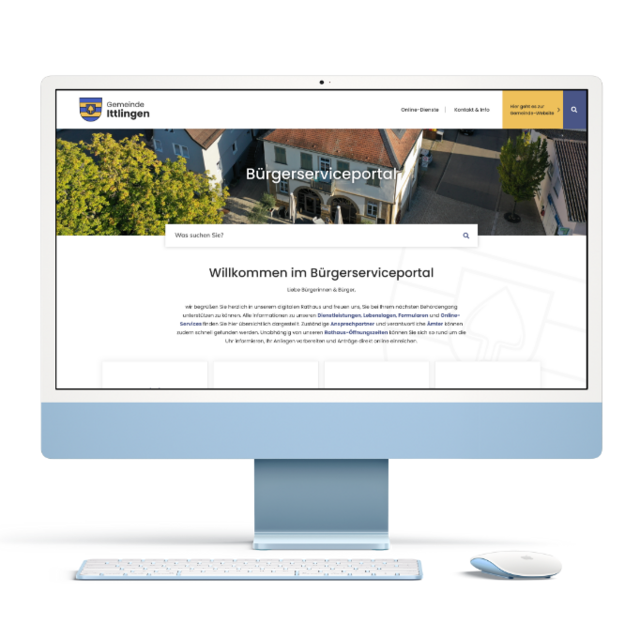 Mockup Bürgerserveceportal Ittlingen